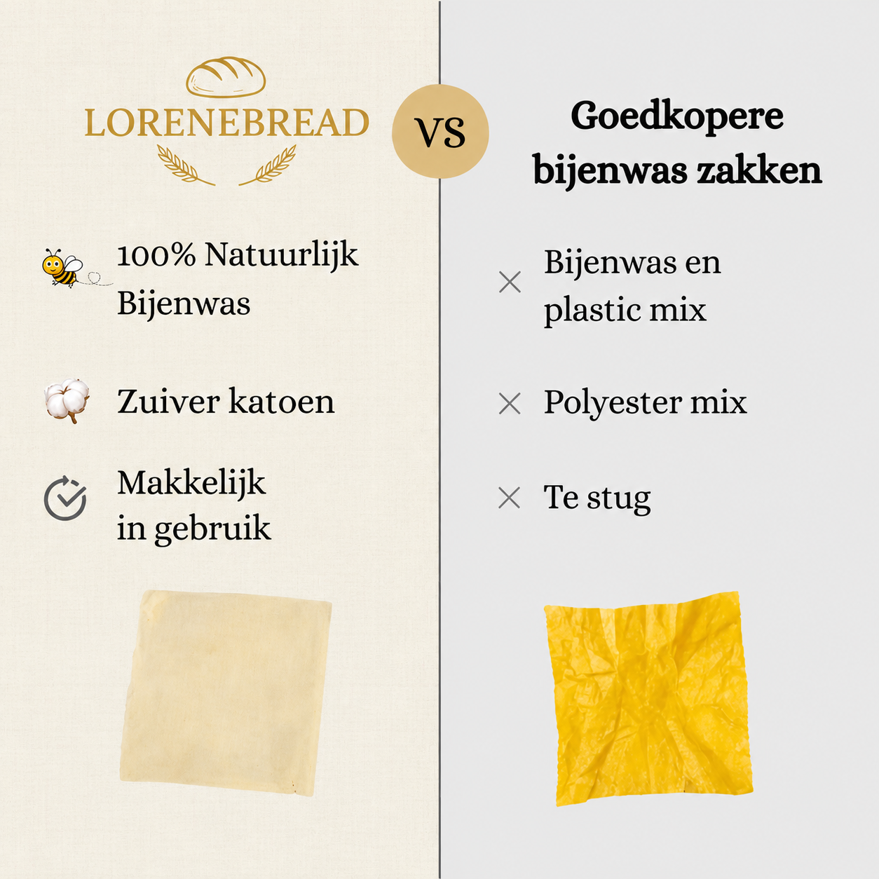 Premium 100% Cotton-Beeswax Bread Bags